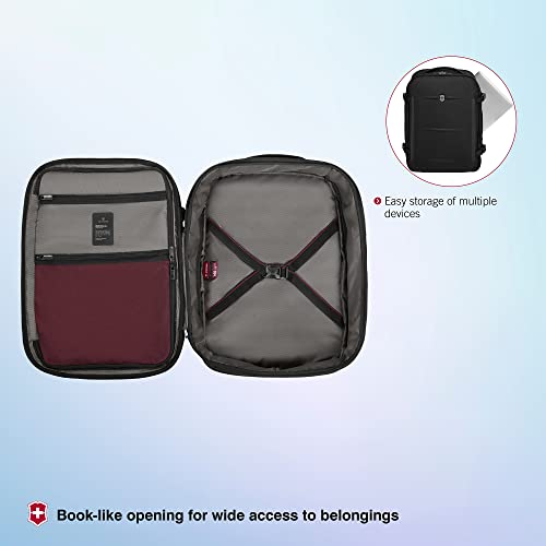 Victorinox, Crosslight Boarding Bag, 37 litres, Black, With 15.6 Inch Laptop Pocket, 612423|Backpack