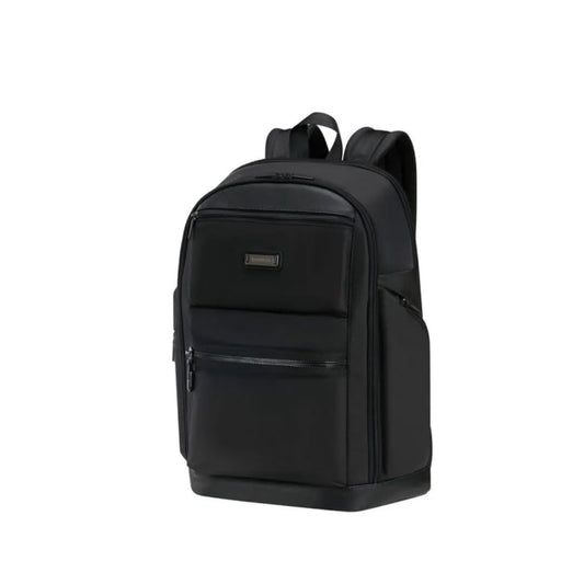 Samsonite Relyon 15.6 inch Laptop Compatibility with 10.5 inch Tablet Pocket Polyester Medium Backpack for Office in, Black