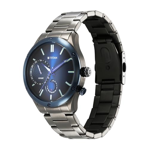 Titan Regalia Stellar Quartz Multifunction Blue Dial Stainless Steel St- image 8
