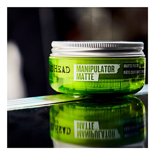 TIGI Bed Head Manipulator Matte Hair Wax Paste With Strong Hold For Men,Long-Lasting Texture Hold For Hairstyling,Definition And Texture,Light And Non-Greasy Hair Setting Wax,Natural Matte Finish,57G