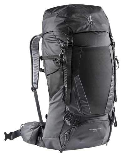 DEUTER Unisex Futura Air Trek 50 + 10L Hiking & Trekking Rucksack Bag, Black