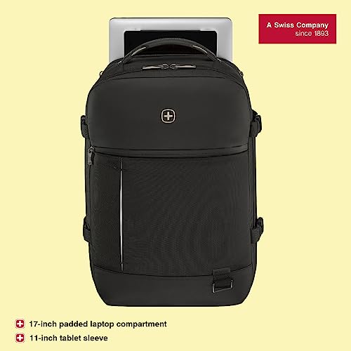 WENGER, Reload Weekender 17 inches Laptop Backpack, 31 liters, Black, 612340, Travel Bag