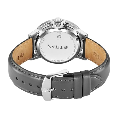 Titan Analog Silver White Dial Men's Watch-90200SL01- image 6