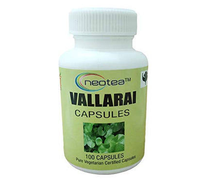 Neotea Vallarai Capsules | Ballari Brahmi Soppu Kacappi | 500Mg -100 Ve- image 5