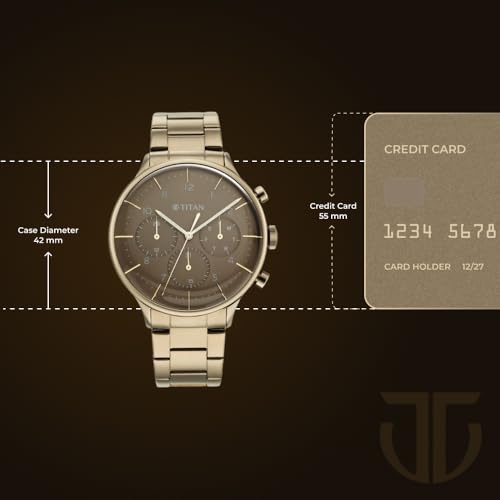 Titan Urban Magic Quartz Multifunction Brown Dial Brown Stainless Steel- image 6