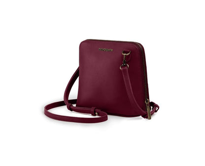DailyObjects Trapeze Sling Crossbody Bag for Women and Latest Stylish Zip Wallet Purses for Women's, Girls | Durable Vegan Leather | Ladies Mobile Sling Bag | Zipper Closure | Made in India (Combo)