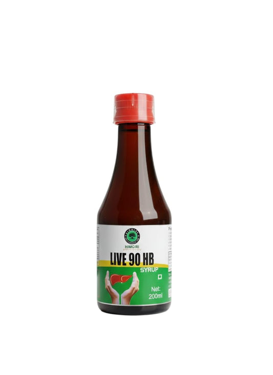 Live 90 HB Syrup - 200ml | Ayurvedic Herbal Liver Wellness Syrup | Herbal Digestive & Appetite Support Formula | Daily Health Care Srup