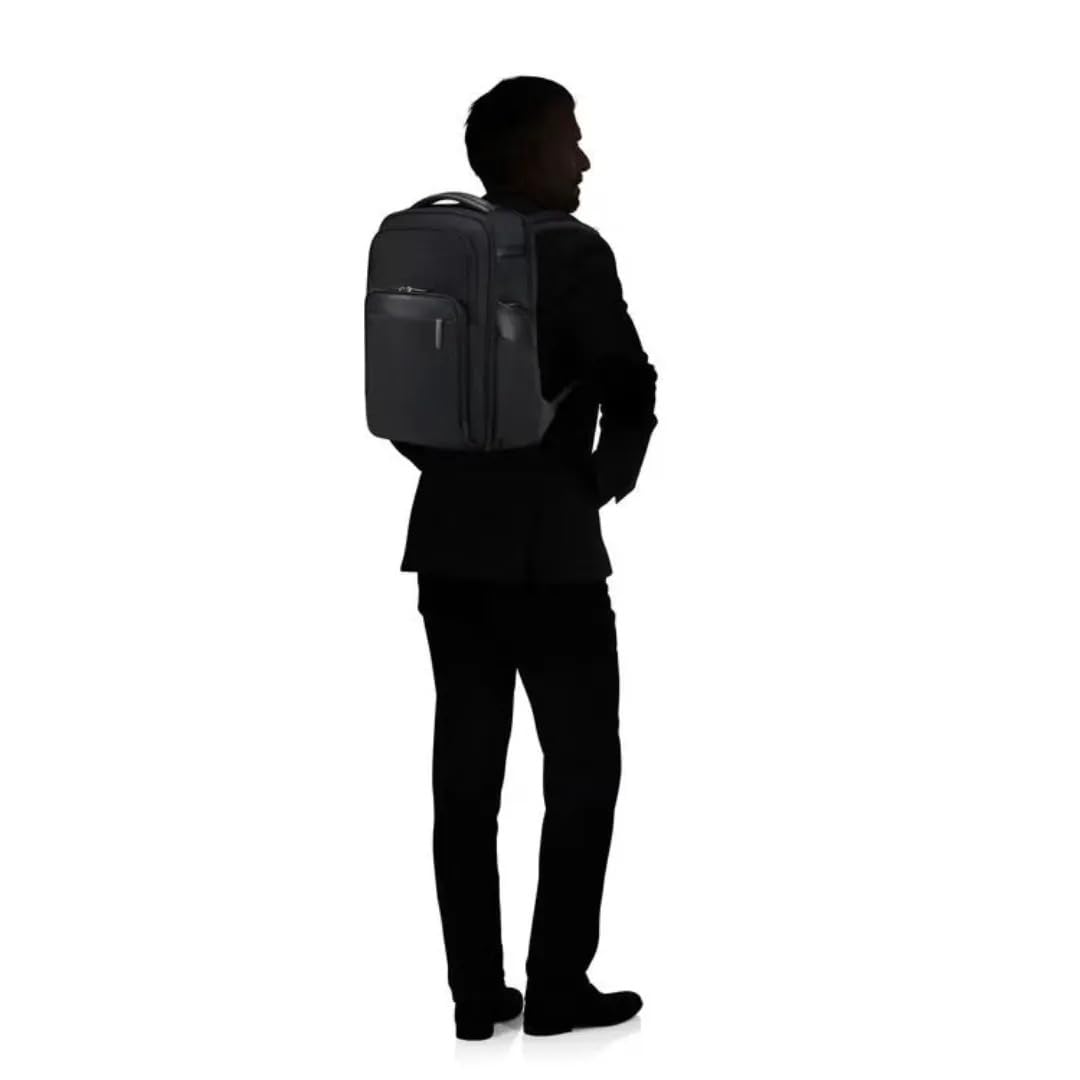Samsonite Evosight 14.1 inch Laptop Compatibility 95% RECYCLED PET 5% PU Backpack for Office in Black