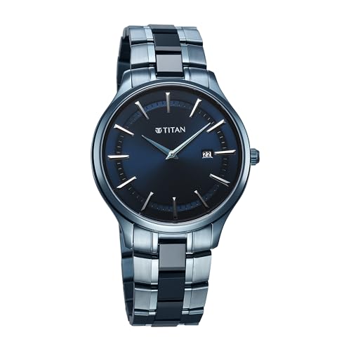 Titan Analog Blue Dial Men's Watch-90142QD01- image 5