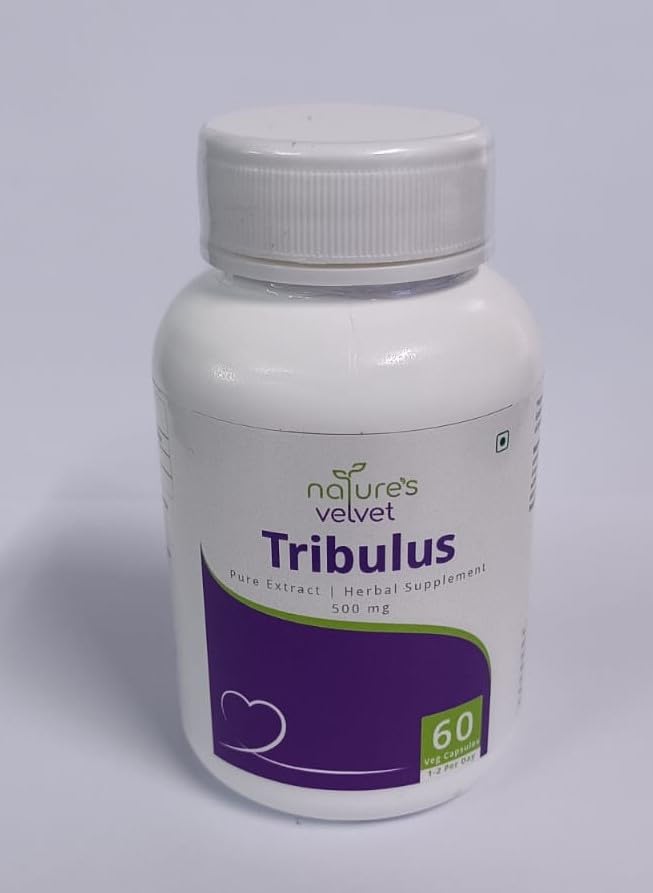 nature's velvet Tribulus Gokshura Pure Extract 500 mg, 60 Veg Capsules- image 4