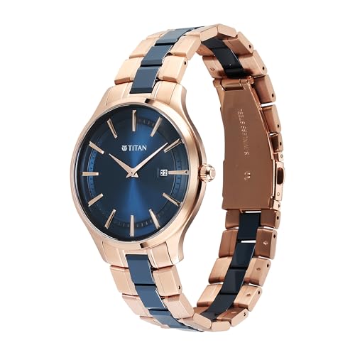 Titan Analog Blue Dial Men's Watch-90142KD03- image 4