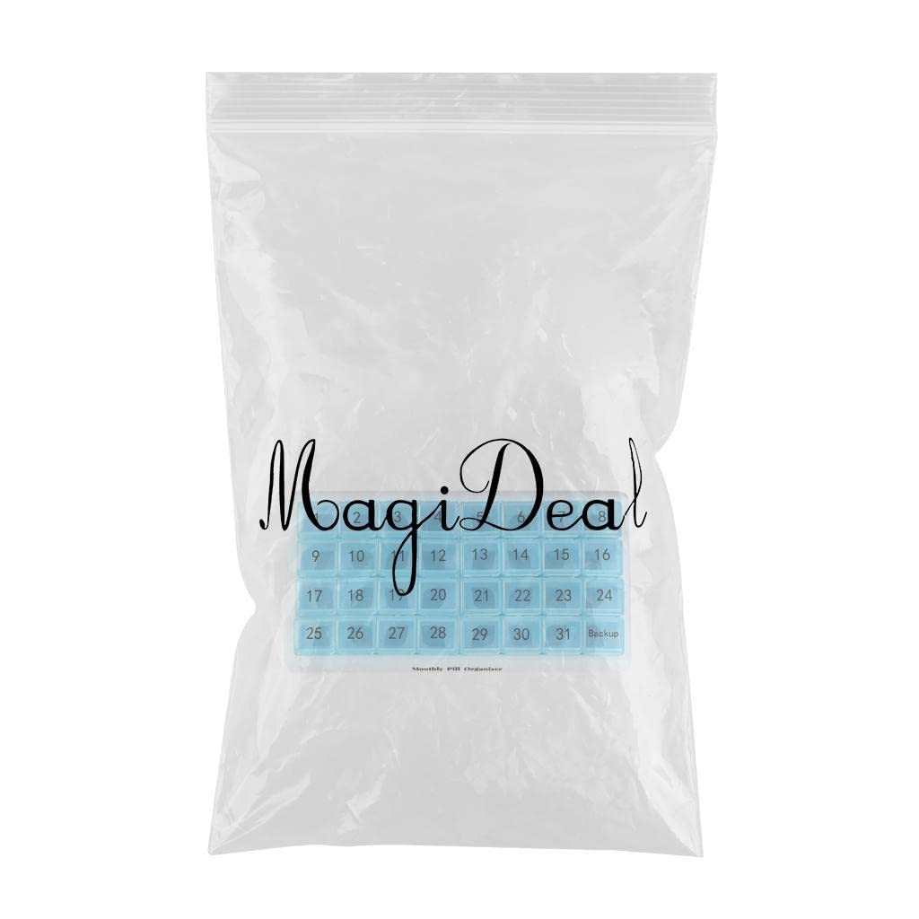Enakshi® Monthly Pill Organizer 31 Day for Travel Supplements Vitamins Medications Blue|Health & Beauty | Health Care | Pill Boxes, Pill Cases
