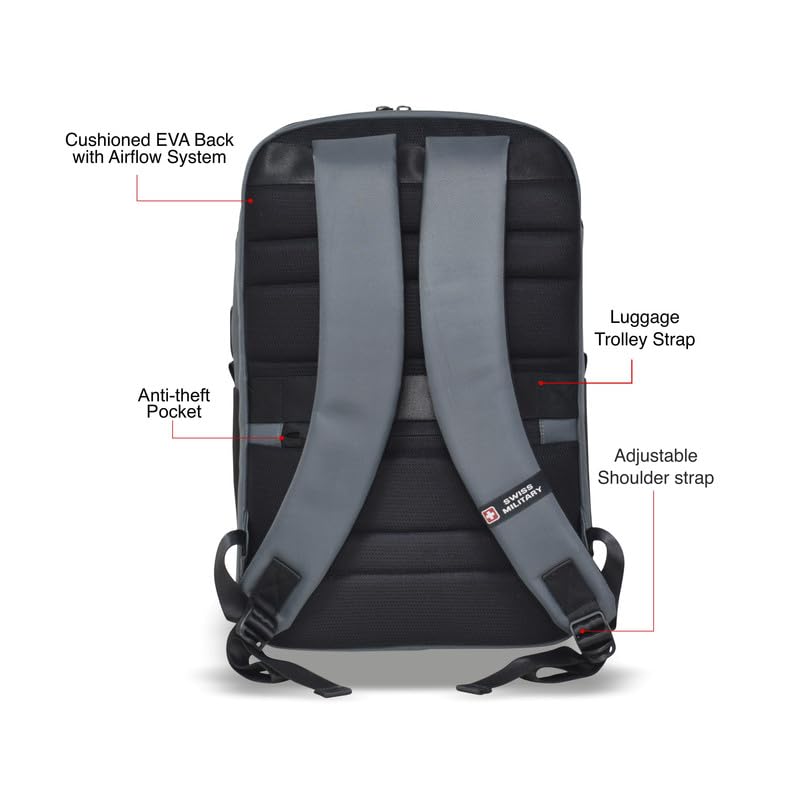 SWISS MILITARY Helium 21L Laptop Backpack Fits 15.6" Laptop USB Chargin- image 5