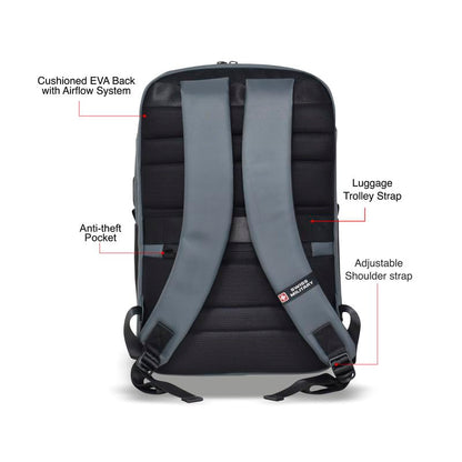 SWISS MILITARY Helium 21L Laptop Backpack Fits 15.6" Laptop USB Chargin- image 5