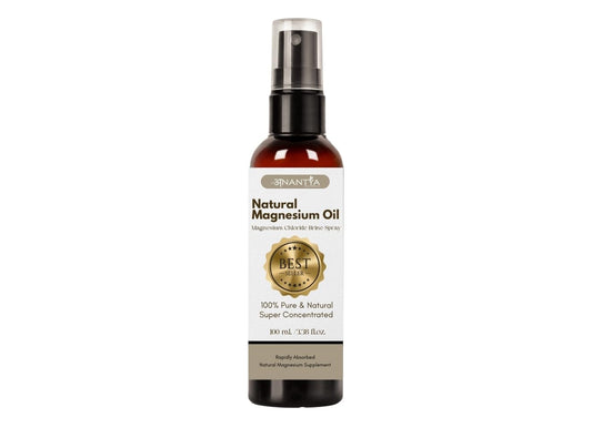 Anantya Natural Magnesium Oil Spray 100ml | Topical Magnesium Oil for Pain Relief & Muscle Recovery, feet, Sleep Support