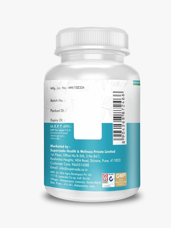 Superveda Ashwagandha 500mg For Men & Women | 60 Capsules (Pack of 1)- image 7