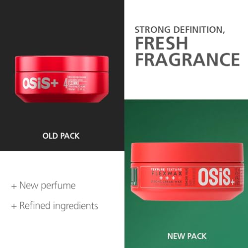 Schwarzkopf Professional OSiS+ Flexwax Strong Hair styling Cream Wax I Provides grip and natural shine I Easy to Apply and Wash | Medium Hold | Matte Finish with Volume | Suitable of all Hair types | For men and Women | 85 ml