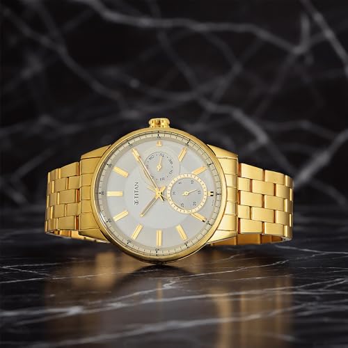 Titan Regalia Opulent White Dial Analog Stainless Steel Strap Watch for- image 3