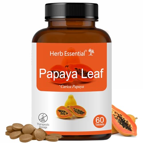 Herb Essential Papaya Tablet, 500 mg,60 Tablets | Boosts Immunity | Natural Detox