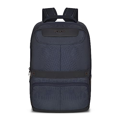 CARLTON Laptop Backpack 26L With Organized Interiors, RFID Protected Pocket, Fleece Lined Gadget Compartment & Ergofoam Back | Ferrous Black | Hampshire