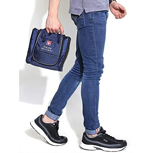 SWISS MILITARY Laptop Backpack 31L & Blue Toiletry Bag Combo Water-Resistant Travel Bag Set for Men Women with Laptop Compartment & Multiple Pockets