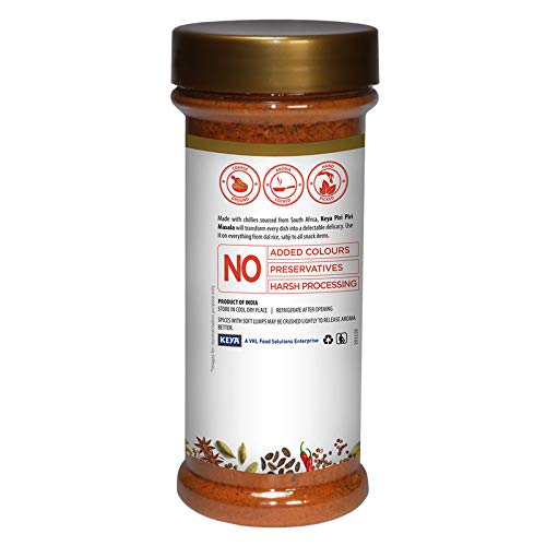 Keya Piri Piri Masala | Exotic Spices Blend For French Fries | An All Purpose Seasoning, Perfect for Pop Corn, Pasta, Fries | 150gm