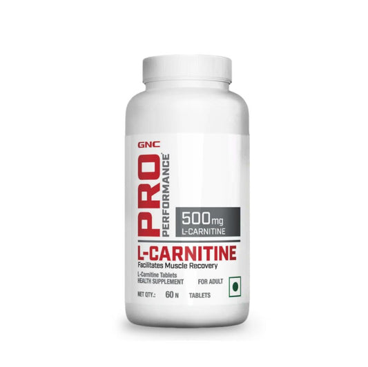 GNC Pro Performance L-Carnitine Tablets - 500mg | 60 Veg Tablets | Facilitates Fat Metabolism & Muscle Recovery | Aids Weight Loss & Management | Boosts Energy & Supports Heart Heart | USA Formulated