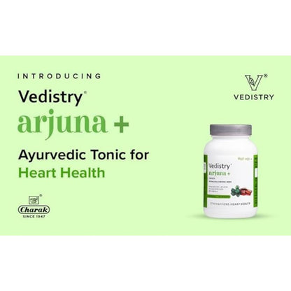 Vedistry Arjuna Tablets for Heart | Promotes Heart Health | Bone Health and Blood Pressure | Ayurvedic Enrich With Pippali | Controls Cholesterol Level | Pack of 1