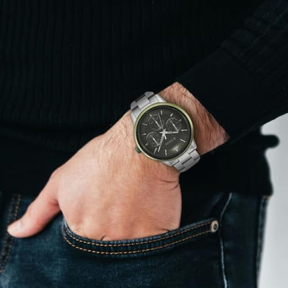 Titan Urban Magic Green Dial Quartz Multifunction Stainless Steel Strap- image 7