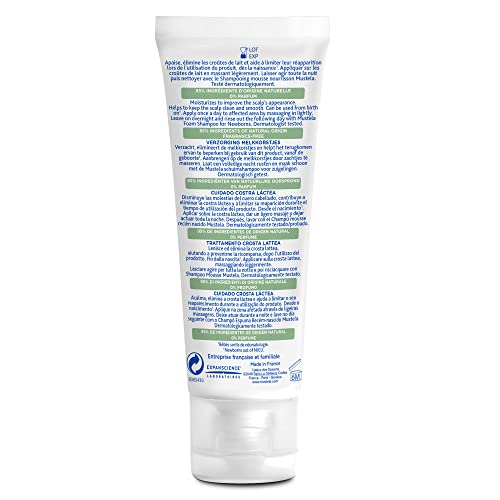 Mustela Baby Cradle Cap Cream 40ml - Newborn Safe - with Natural Avocado - Paraben Free & Fragrance Free