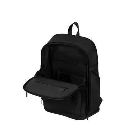Samsonite Relyon 15.6 inch Laptop Compatibility with 10.5 inch Tablet Pocket Polyester Medium Backpack for Office in, Black