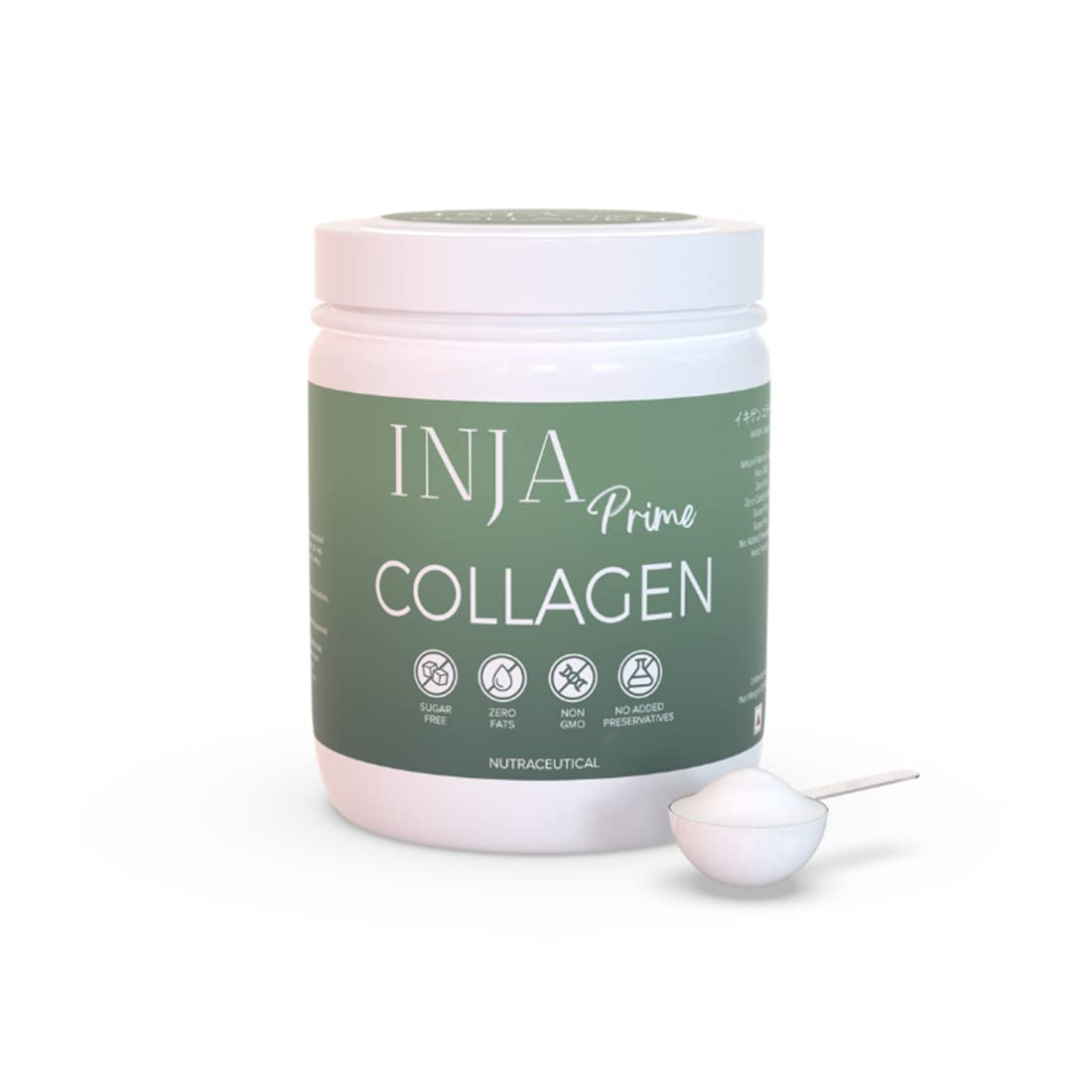 INJA Prime Marine Collagen Supplement Powder for Women and Men, Japanese Collagen with Original Formulation, Healthy Skin, Joints, Hair Growth, Sugar-Free, Unflavoured, 125 gm