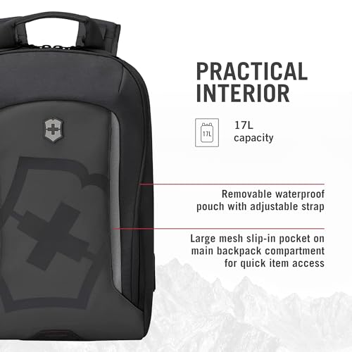 Victorinox Touring 2.0 City Backpack with 15" Laptop Compartment, Black