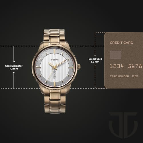 Titan Analog Off-White Dial Men's Watch-1875QM01- image 6