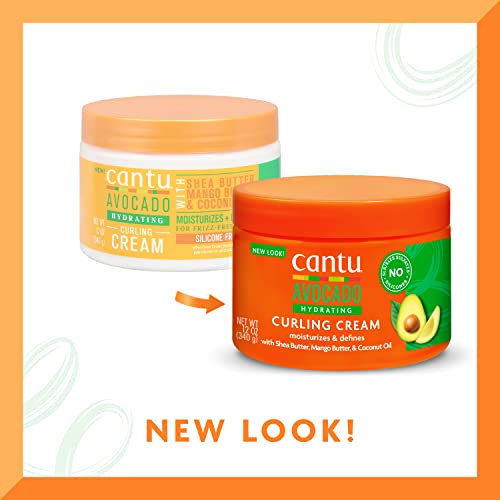 Cantu Avocado Curling Cream with Shea Butter, Mango Butter, & Coconut Oil 340g