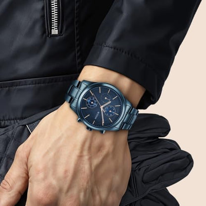 Titan Neo Splash Quartz Multifunction Midnight Blue Dial Metallic Blue- image 11