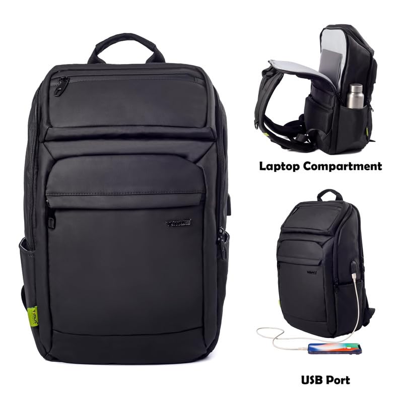 Timus Tokyo Black Professional Laptop Backpack for Men & Women 28 L wit- image 5