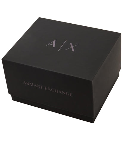 Armani Exchange Stainless Steel Analog Blue Dial Men's Watch-Ax7151Set, Band Color:Gold