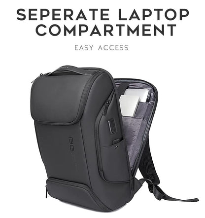 Red Lemon Bange Panther Waterproof Polyester Anti-Theft Unisex Travel Laptop Backpack For Men's And Women's With Usb Charging Port (Black) (Medium Size), 21 Litre