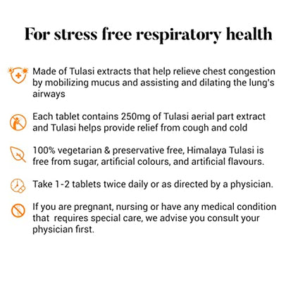 Himalaya Wellness Pure Herbs Tulasi Respiratory Wellness | Holy Basil |- image 3