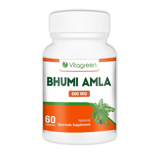 VitaGreen BHUMI AMLA Capsules For Liver Cleanse and Detox, Pure Ayurvedic, Natur