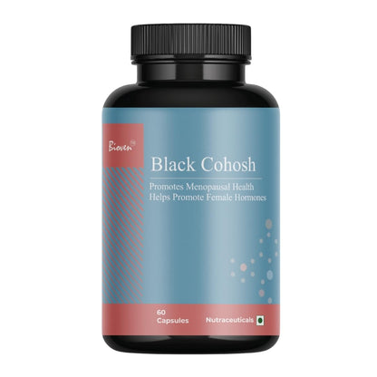 Biovencer Black Cohosh – 500mg | Helps to Reduce Mood Swings | Promotes Menopausal | Promotes Balanced Hormone Levels | Pack of 60 Capsules