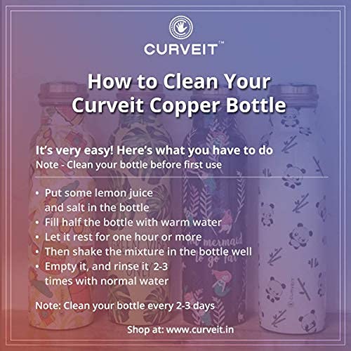 Curveit Travel Copper Water Bottle | 950 ML | 1 Piece…