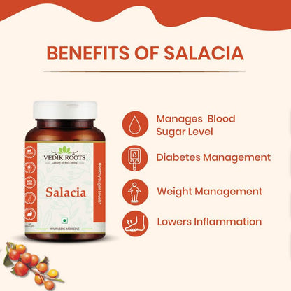 Vedikroots Salacia Oblonga Capsules – 60 Capsules | Supports Healthy Bl- image 7