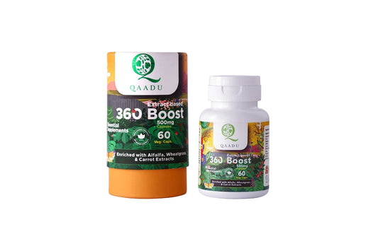 QAADU 360 BOOST Multivitamin Capsules for Men & Women, Ayurvedic Health Suppleme