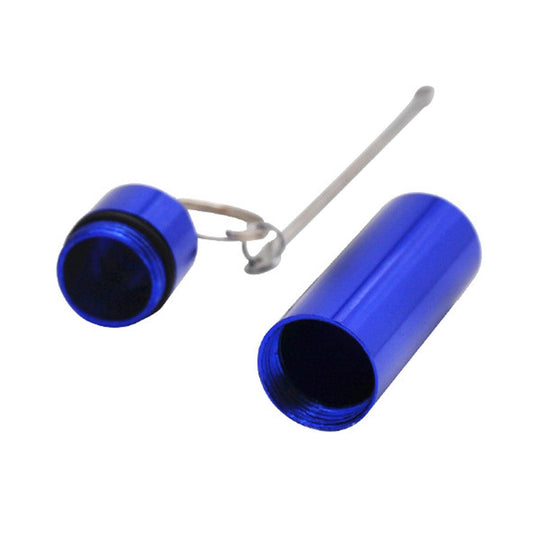 ECOMISTIQ® 3xPocket Keychain Pill Box Mini for Supplements Medications Blue| Boxes Cases| Health Care |Health & Beauty