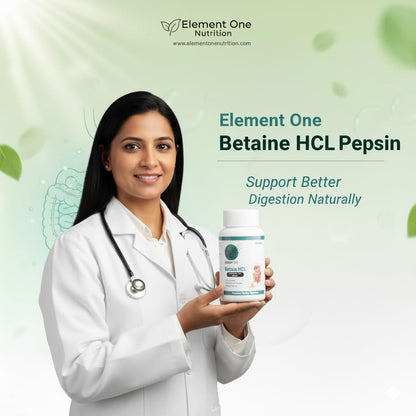 Betaine HCL with Pepsin – Supports Nutrient Absorption, Healthy Stomach Acid Levels & Digestive Enzyme Function – Helps Indigestion, Bloating & Gut Health Veg Tablets (120)
