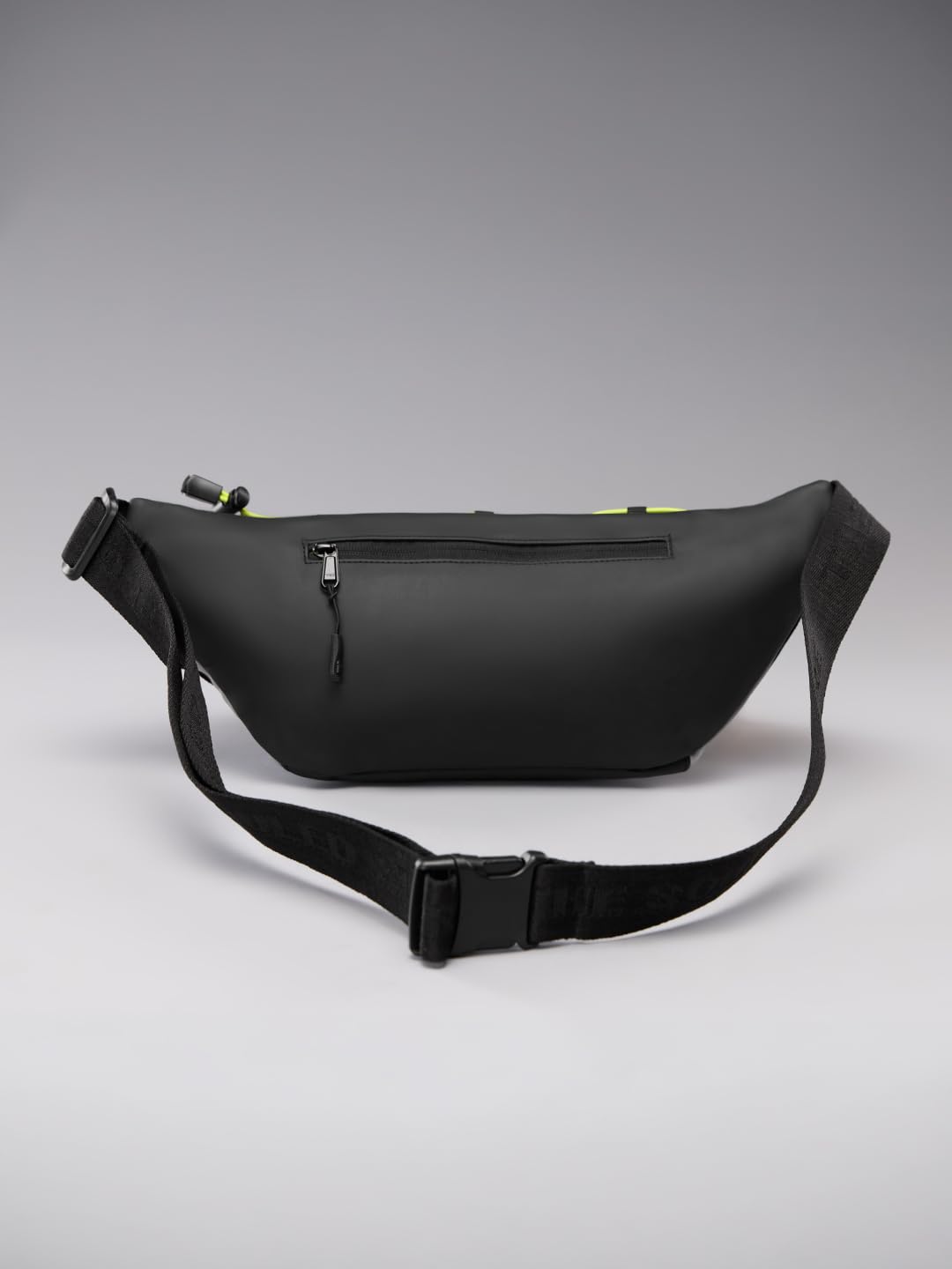 The Souled Store Ben 10: Omni Gear Fanny Pack | Official Cartoon Network Merchandise | Premium Matte PU Sleek Crossbody Waist Bag with Neon Bungee Cord & Adjustable Strap for Men & Women