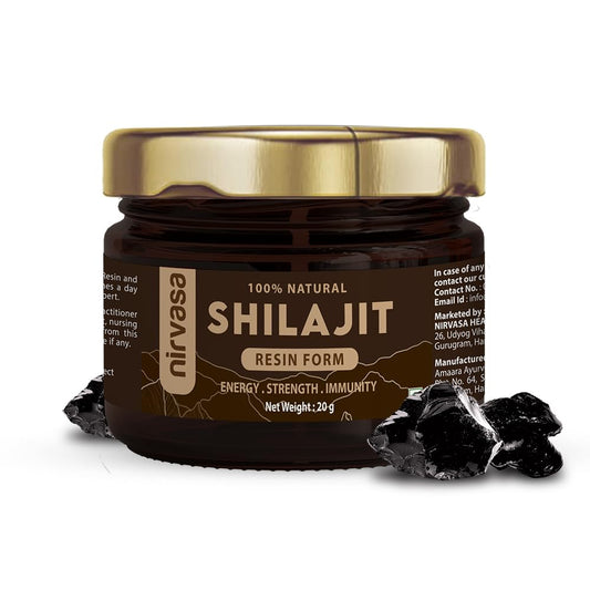 Nirvasa Original Himalayan Shilajit/Shilajeet Resin 20g for men & women