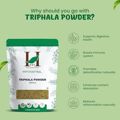 Just Jaivik Organic Triphala Churna Powder for Gastro Intestinal Health Wellness/Dietary Supplement Powder, 227g